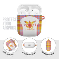 US Virgin Islands AirPods Case Eagle Madras Pattern
