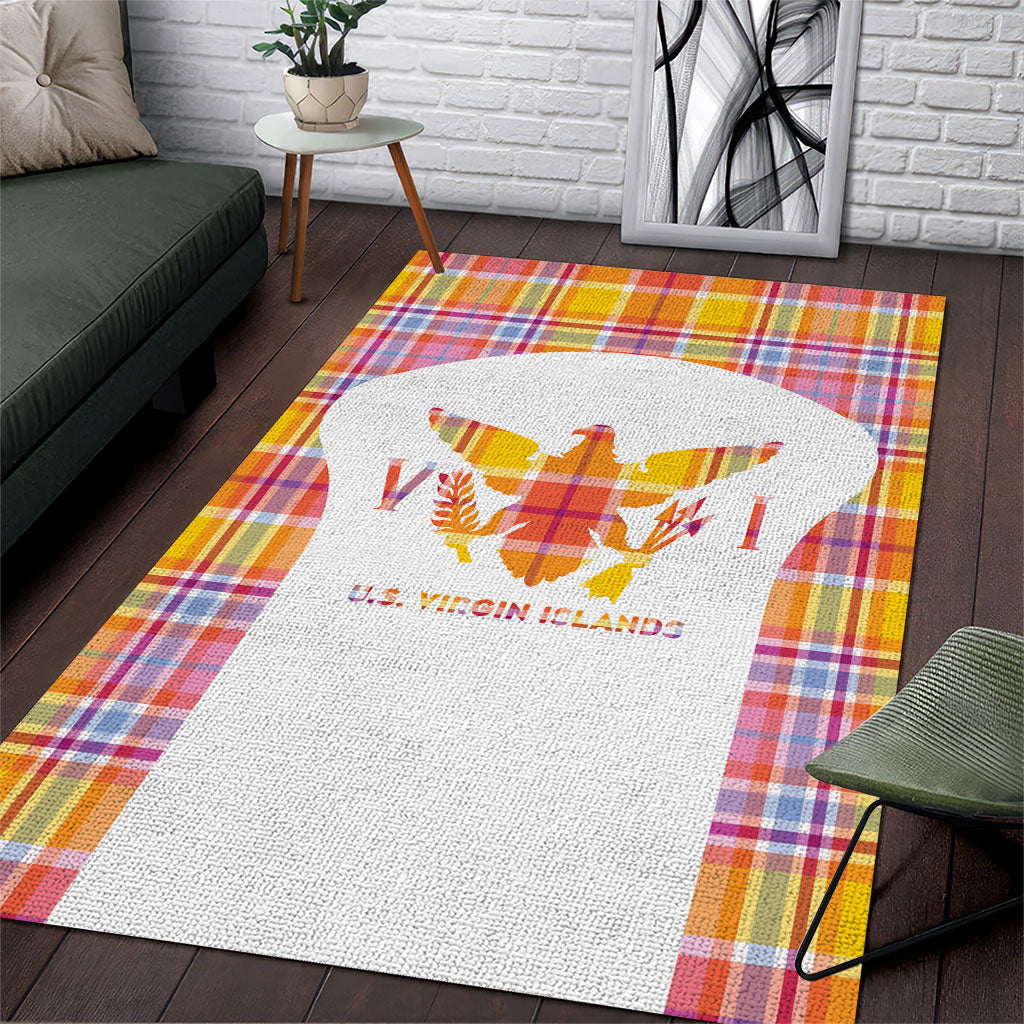 US Virgin Islands Area Rug Eagle Madras Pattern