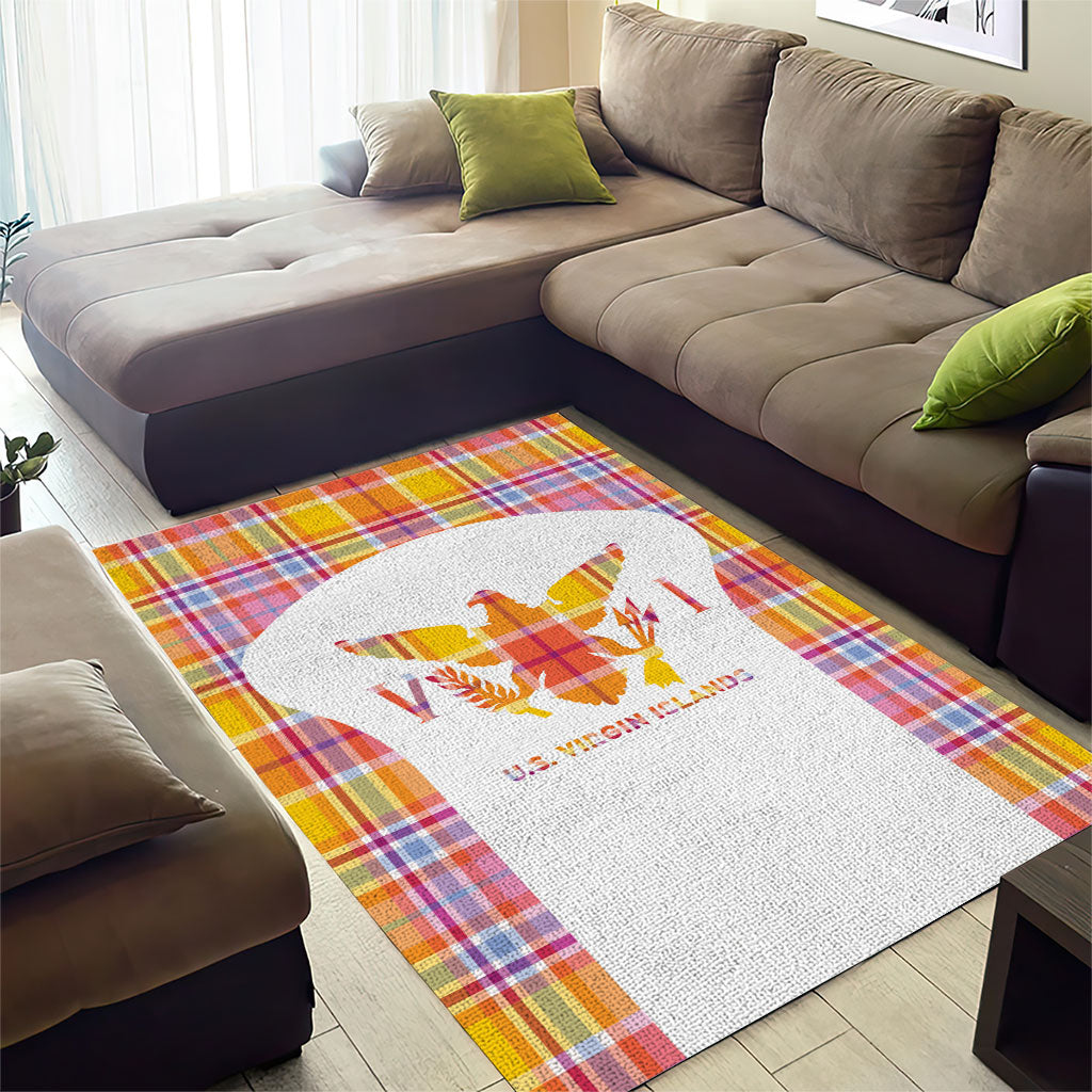 US Virgin Islands Area Rug Eagle Madras Pattern