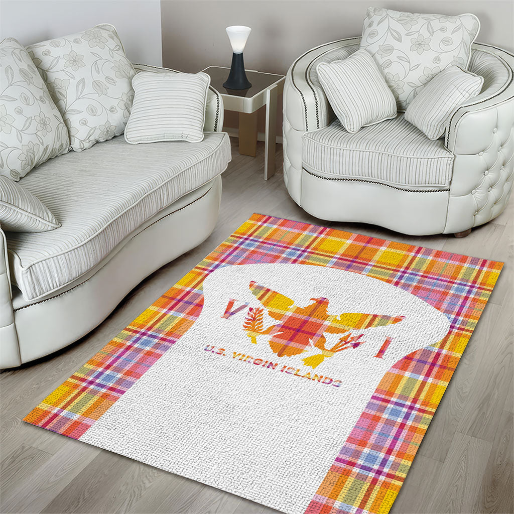 US Virgin Islands Area Rug Eagle Madras Pattern