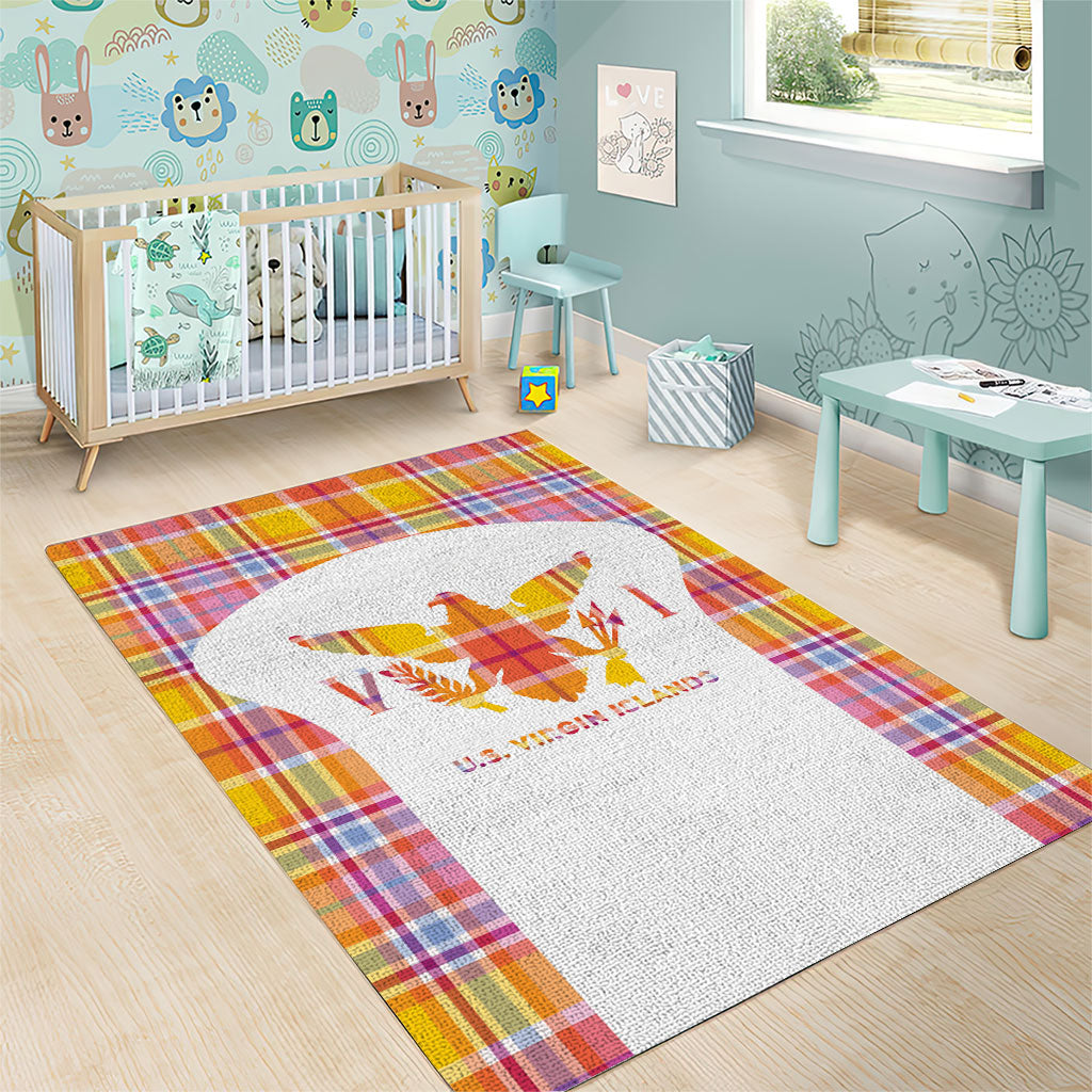 US Virgin Islands Area Rug Eagle Madras Pattern