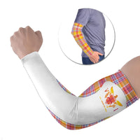 Personalized US Virgin Islands Arm Sleeves Eagle Madras Pattern