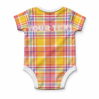 Personalized US Virgin Islands Baby Onesie Eagle Madras Pattern