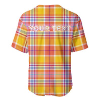 Personalized US Virgin Islands Baseball Jersey Eagle Madras Pattern