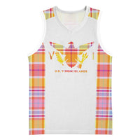 Personalized US Virgin Islands Basketball Jersey Eagle Madras Pattern
