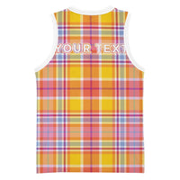 Personalized US Virgin Islands Basketball Jersey Eagle Madras Pattern