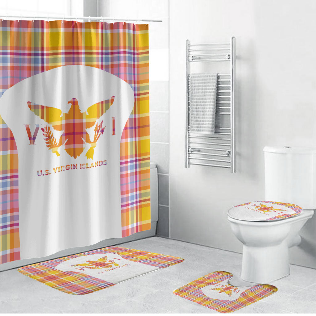 US Virgin Islands Bathroom Set Eagle Madras Pattern
