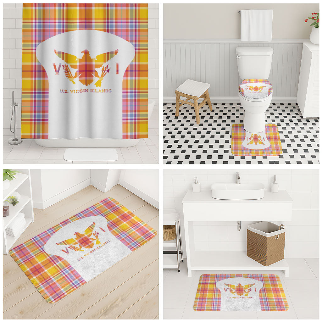 US Virgin Islands Bathroom Set Eagle Madras Pattern