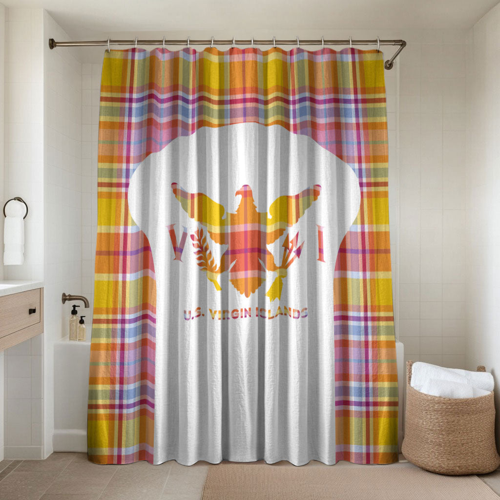 US Virgin Islands Bathroom Set Eagle Madras Pattern