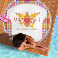 US Virgin Islands Beach Blanket Eagle Madras Pattern