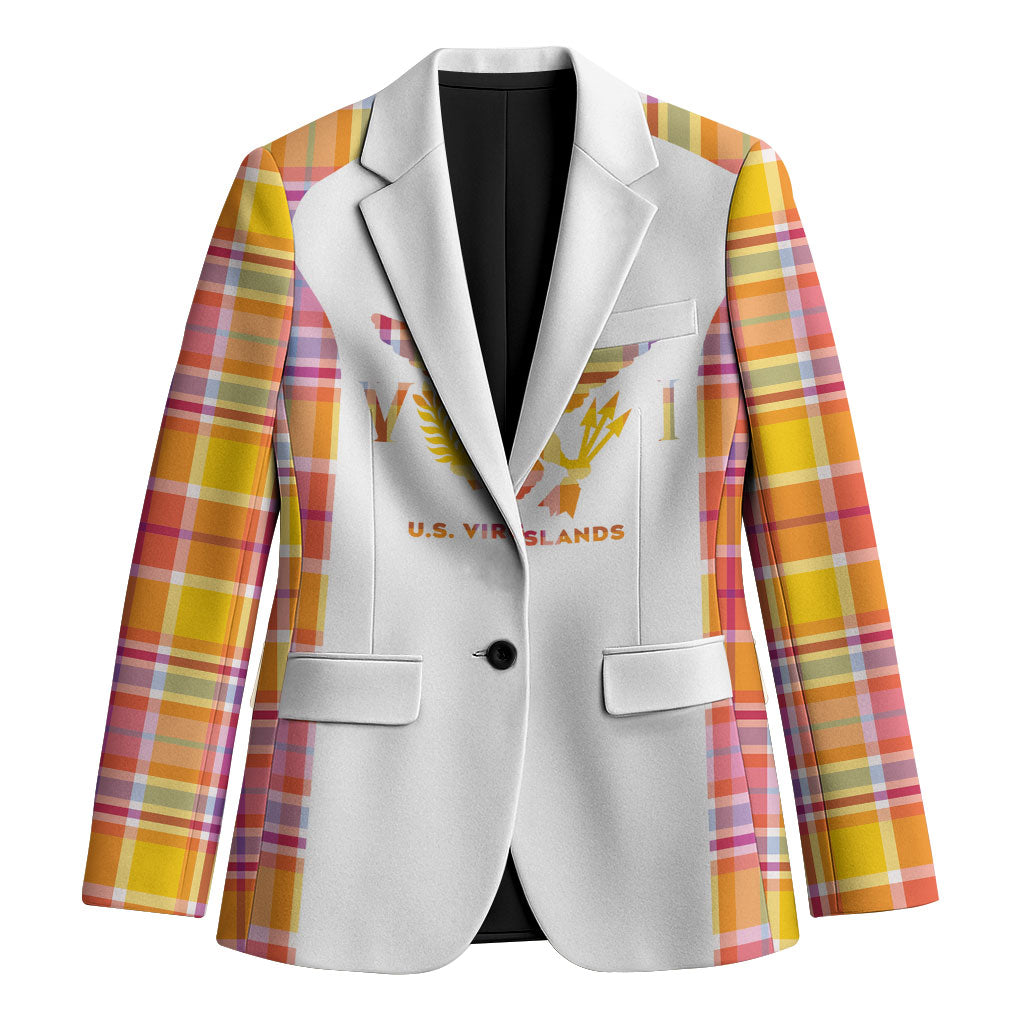 Personalized US Virgin Islands Blazer Eagle Madras Pattern