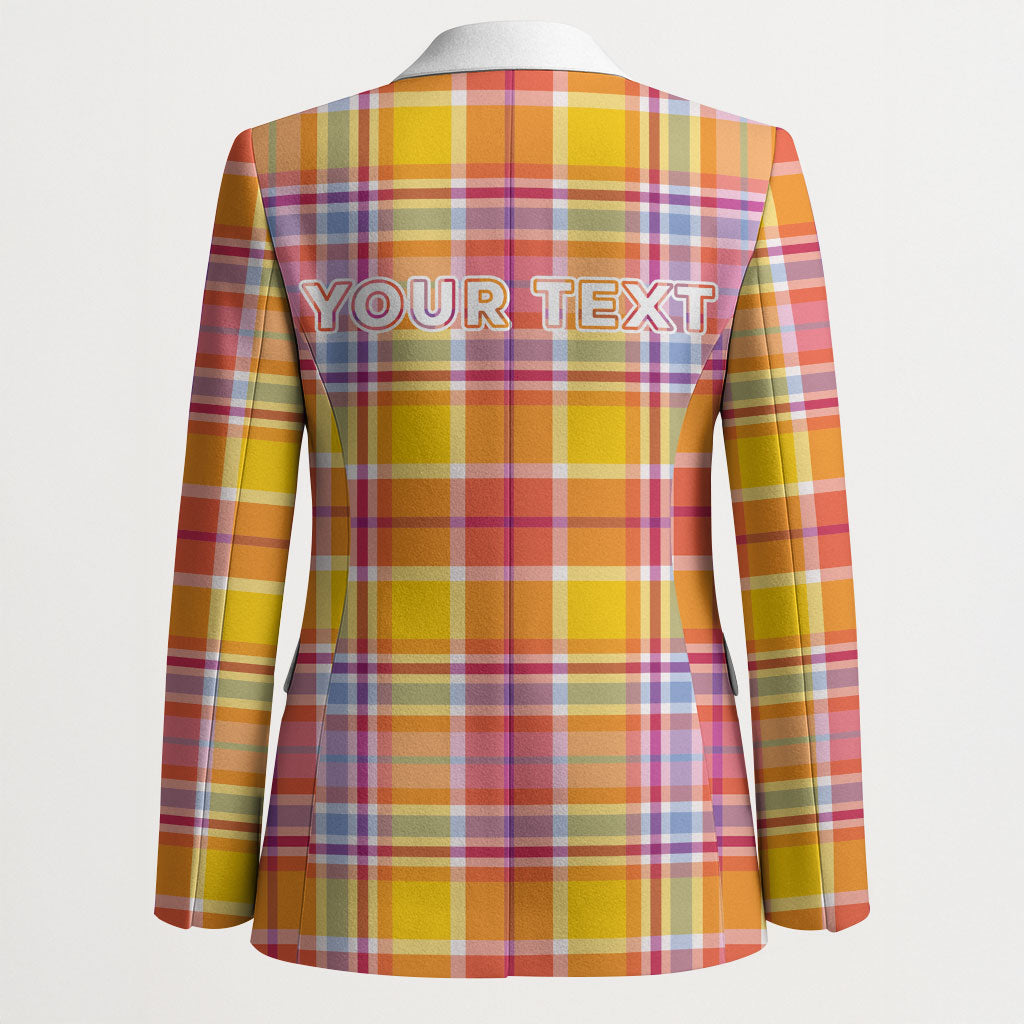 Personalized US Virgin Islands Blazer Eagle Madras Pattern
