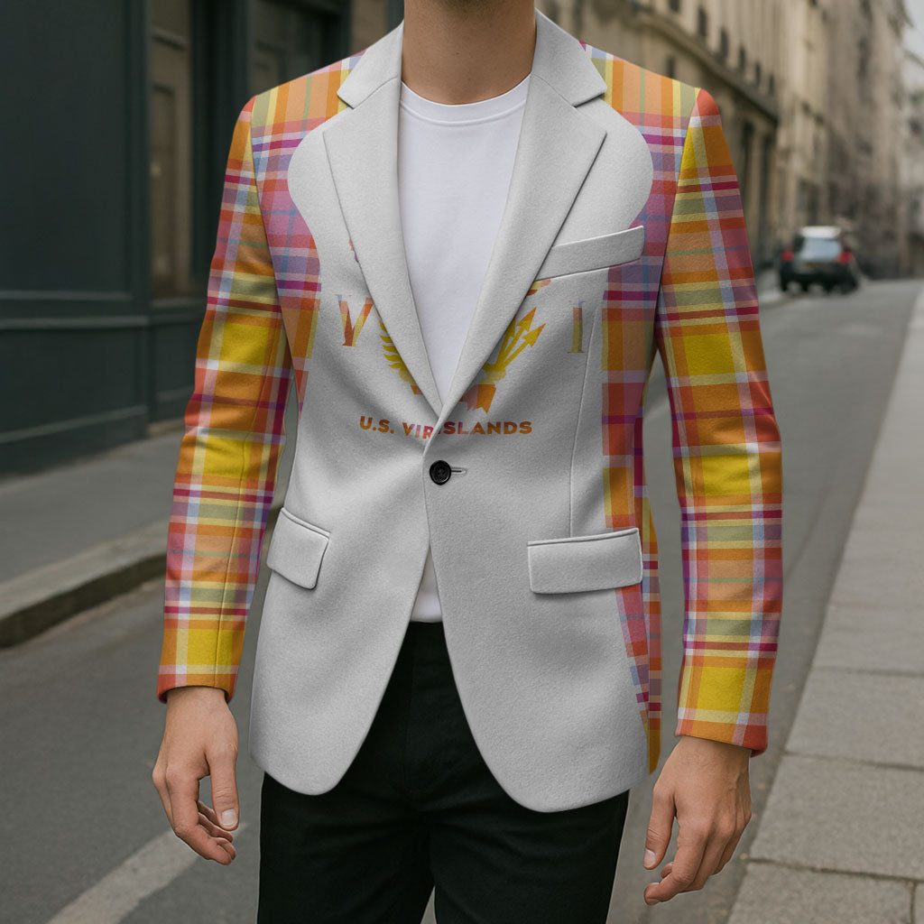 Personalized US Virgin Islands Blazer Eagle Madras Pattern