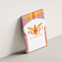US Virgin Islands Canvas Wall Art Eagle Madras Pattern