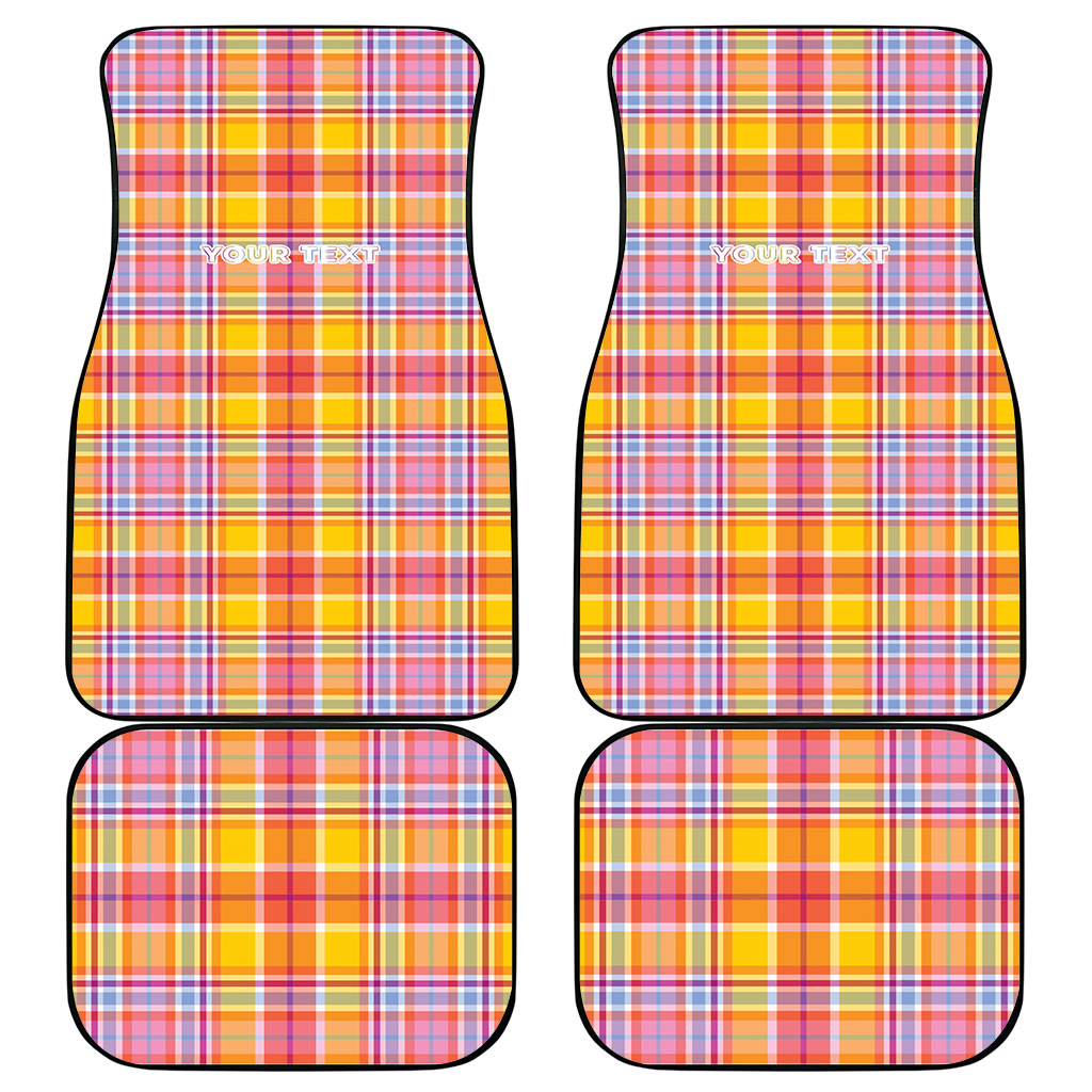 Personalized US Virgin Islands Car Mats Eagle Madras Pattern
