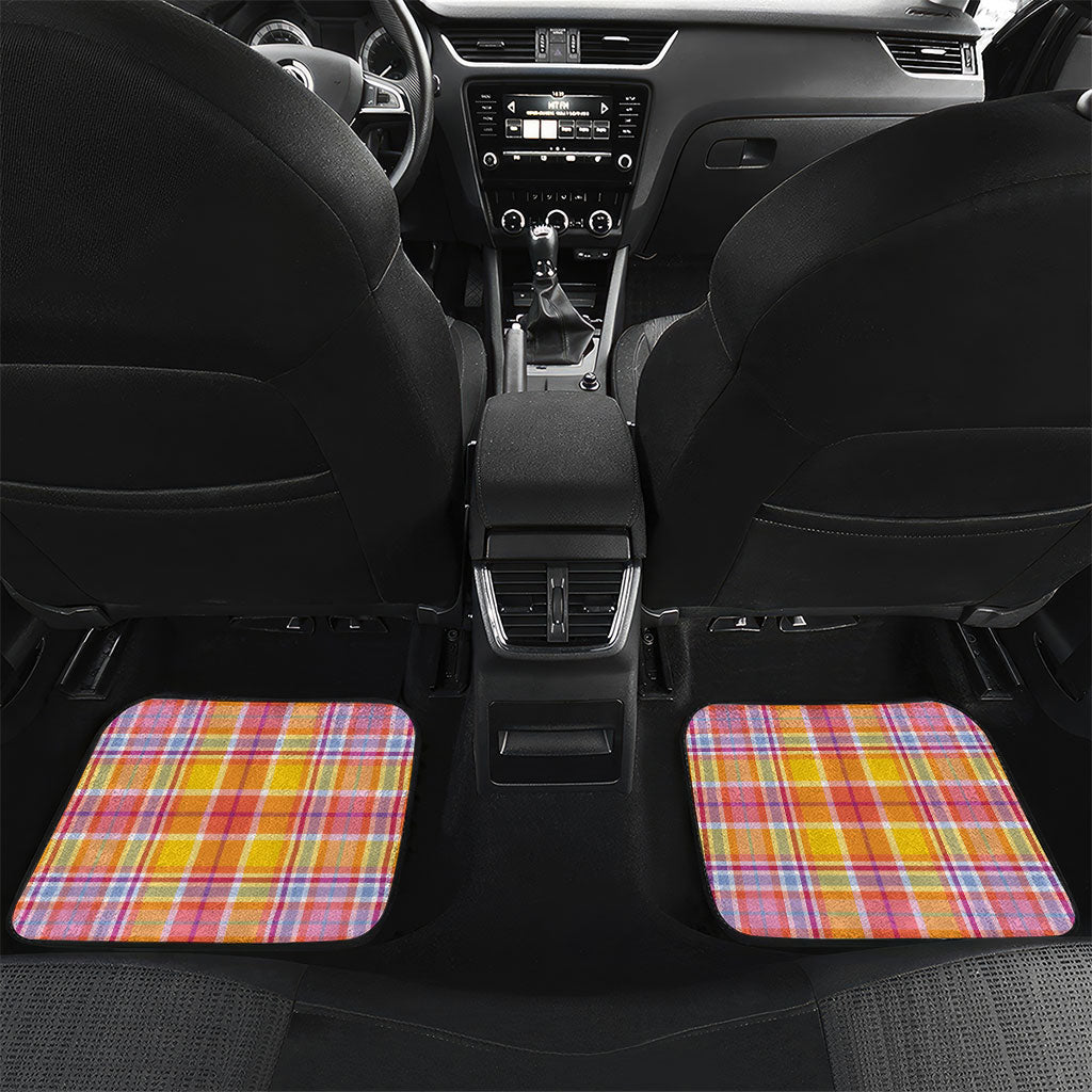 Personalized US Virgin Islands Car Mats Eagle Madras Pattern