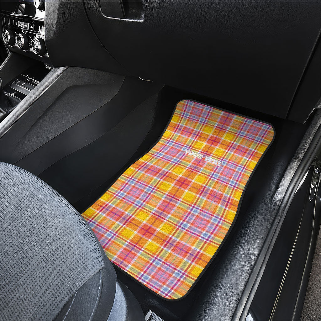 Personalized US Virgin Islands Car Mats Eagle Madras Pattern