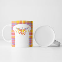 Personalized US Virgin Islands Ceramic Mug Eagle Madras Pattern