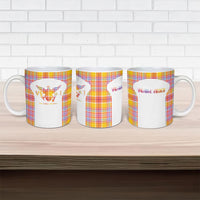 Personalized US Virgin Islands Ceramic Mug Eagle Madras Pattern