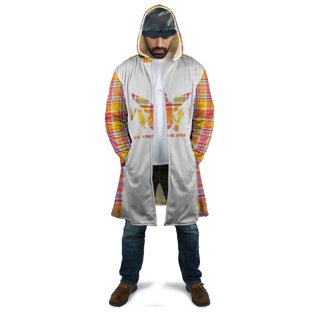 Personalized US Virgin Islands Cloak Eagle Madras Pattern