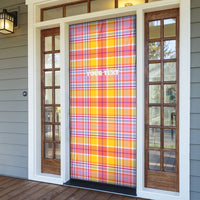 Personalized US Virgin Islands Door Cover Eagle Madras Pattern