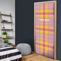 Personalized US Virgin Islands Door Cover Eagle Madras Pattern