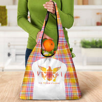 US Virgin Islands Grocery Bag Eagle Madras Pattern