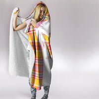 US Virgin Islands Hooded Blanket Eagle Madras Pattern