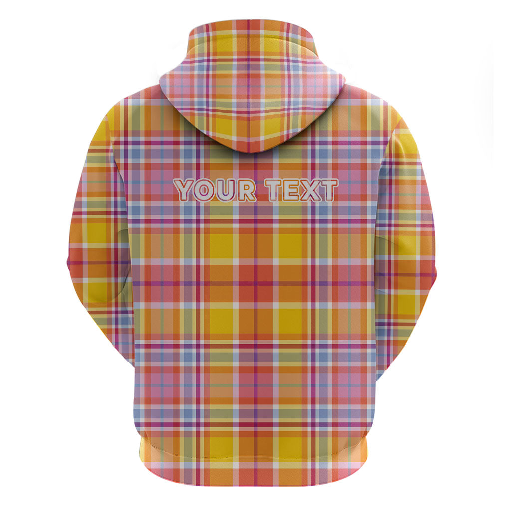 Personalized US Virgin Islands Hoodie Eagle Madras Pattern