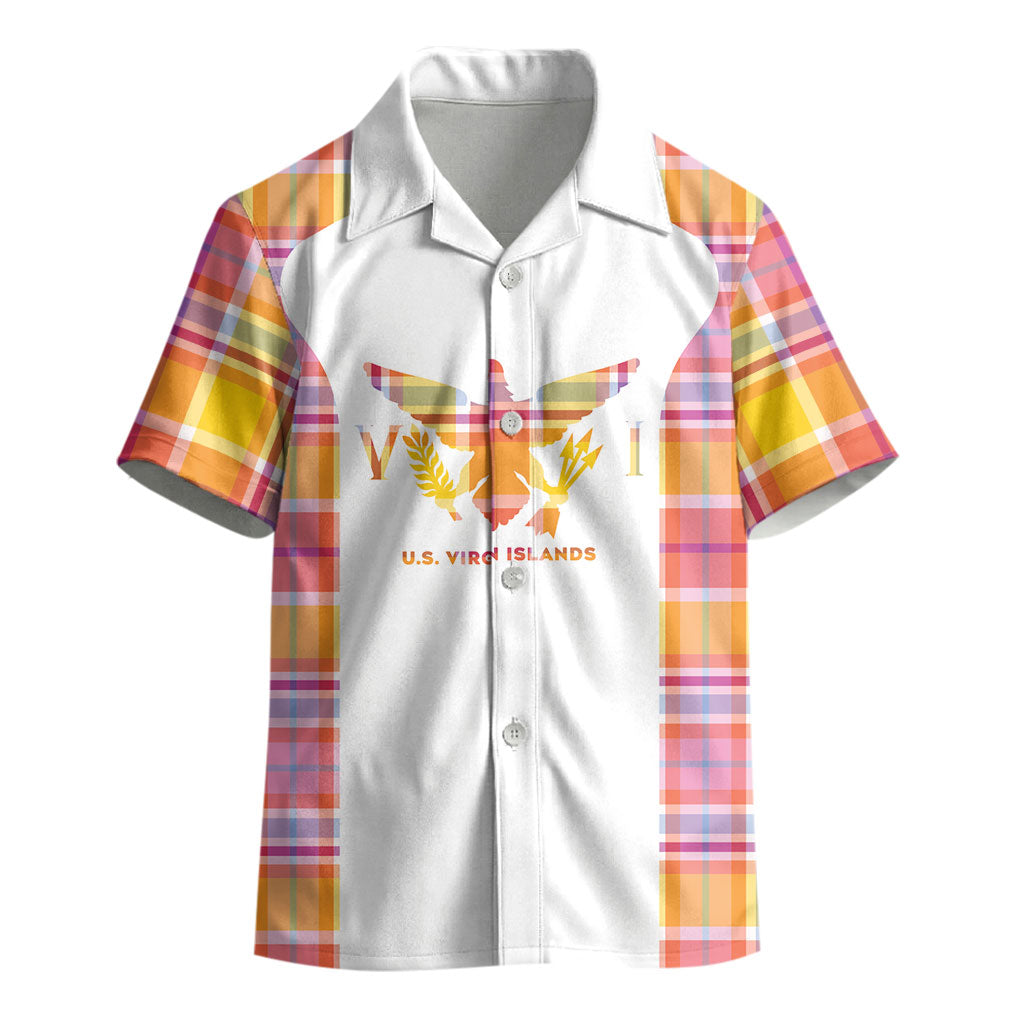 Personalized US Virgin Islands Kid Hawaiian Shirt Eagle Madras Pattern