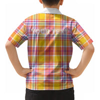 Personalized US Virgin Islands Kid Hawaiian Shirt Eagle Madras Pattern