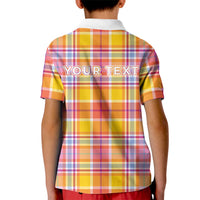 Personalized US Virgin Islands Kid Polo Shirt Eagle Madras Pattern