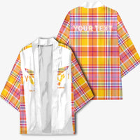 Personalized US Virgin Islands Kimono Eagle Madras Pattern
