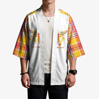 Personalized US Virgin Islands Kimono Eagle Madras Pattern