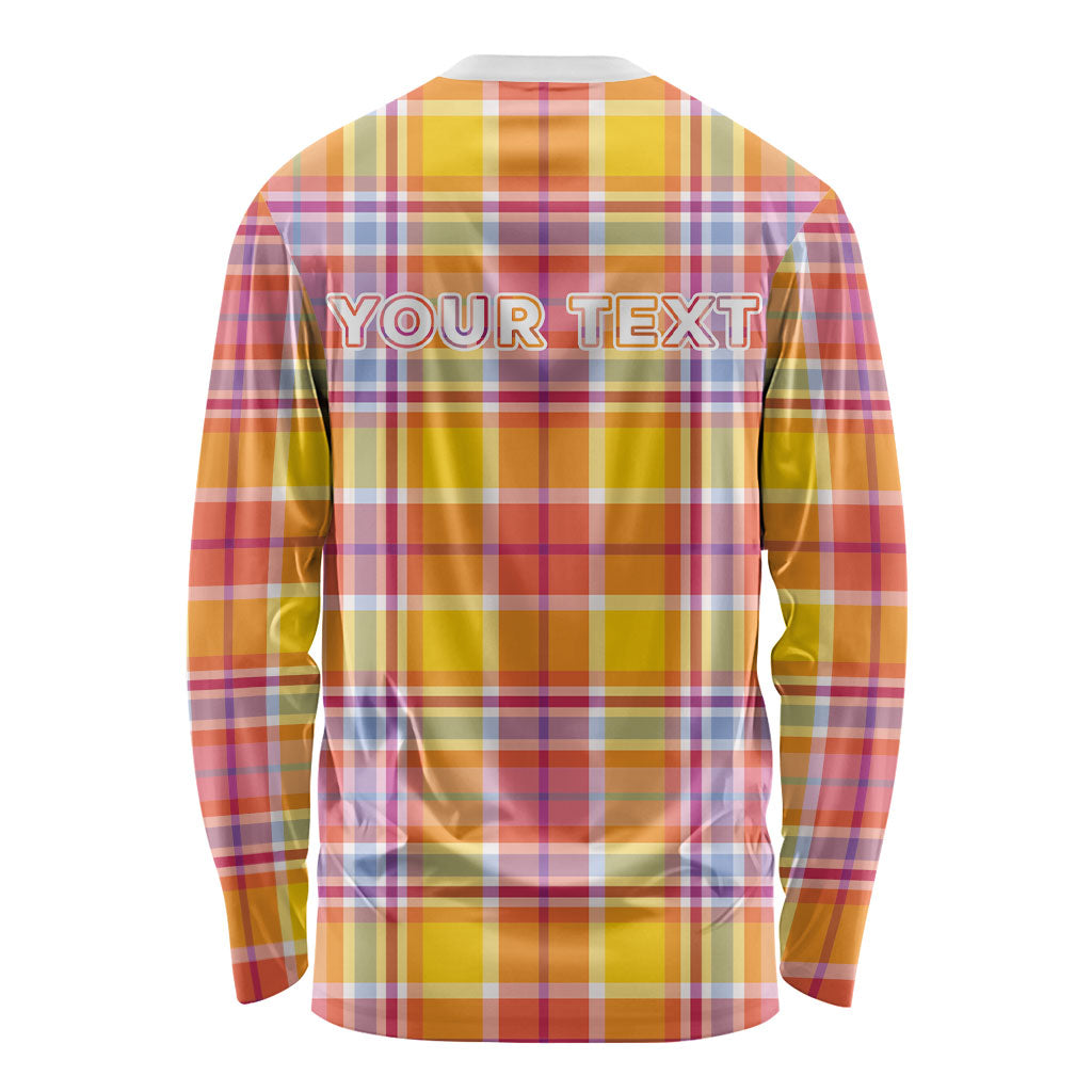 Personalized US Virgin Islands Long Sleeve Shirt Eagle Madras Pattern