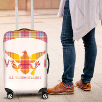 US Virgin Islands Luggage Cover Eagle Madras Pattern