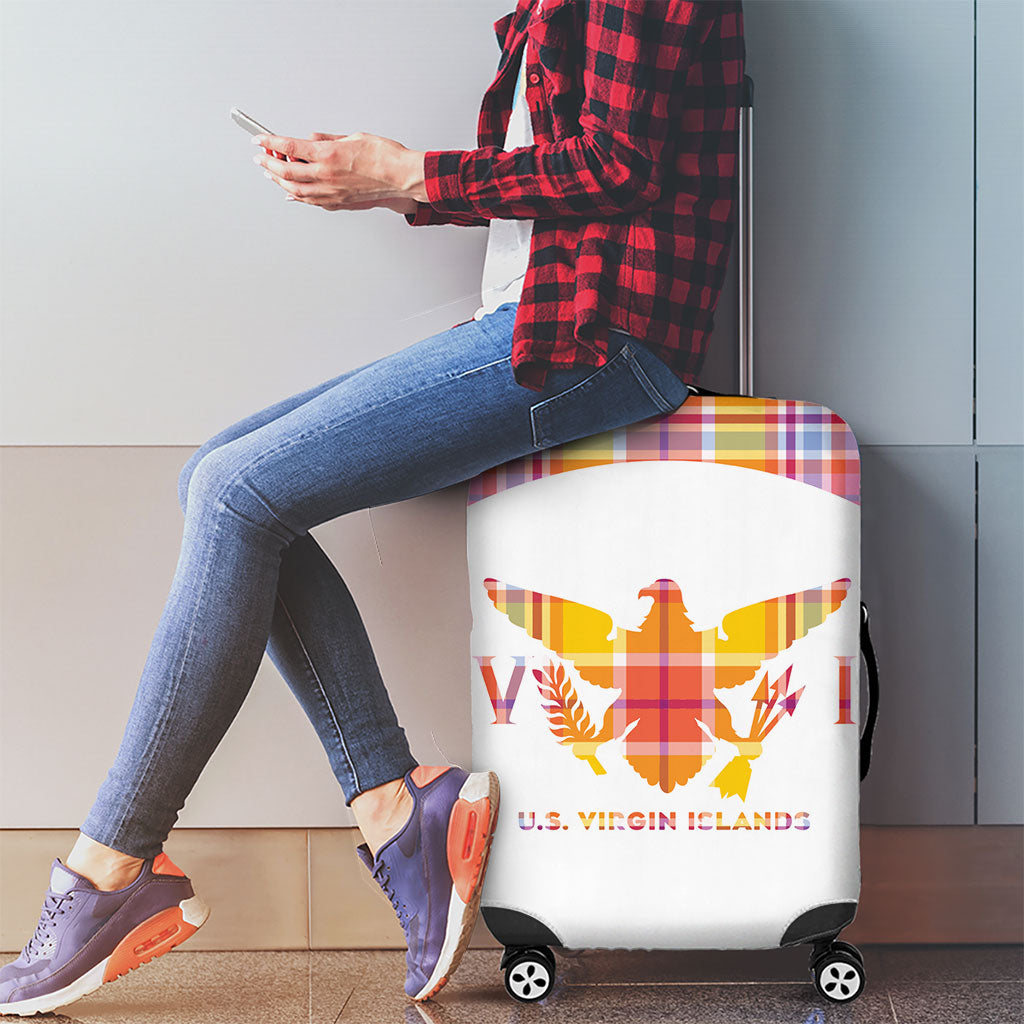 US Virgin Islands Luggage Cover Eagle Madras Pattern