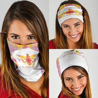 US Virgin Islands Neck Gaiter Eagle Madras Pattern