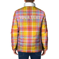 Personalized US Virgin Islands Padded Jacket Eagle Madras Pattern