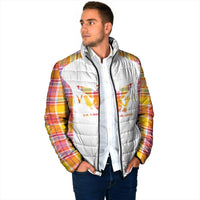 Personalized US Virgin Islands Padded Jacket Eagle Madras Pattern