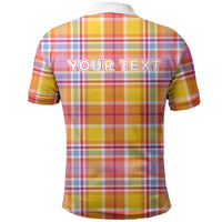 Personalized US Virgin Islands Polo Shirt Eagle Madras Pattern