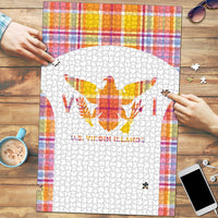US Virgin Islands Puzzle Eagle Madras Pattern