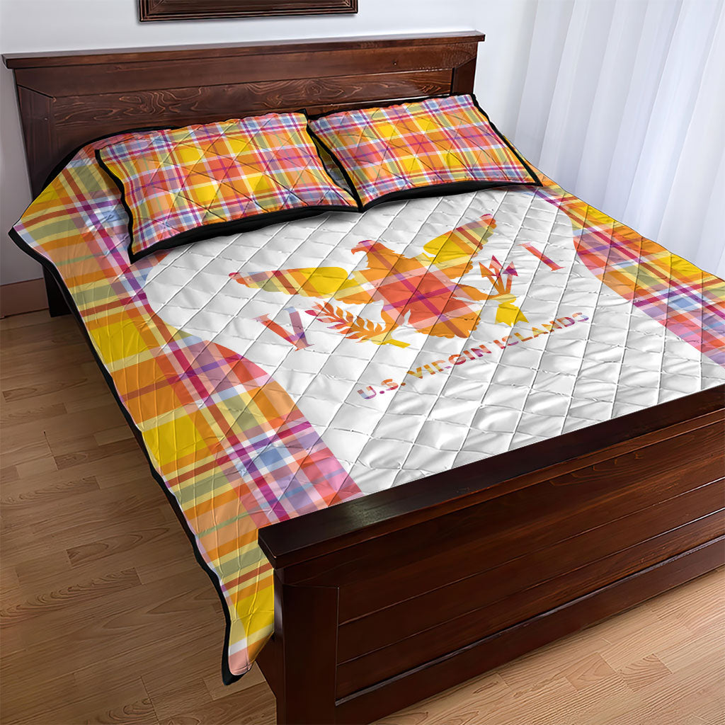 US Virgin Islands Quilt Bed Set Eagle Madras Pattern
