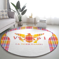 US Virgin Islands Round Carpet Eagle Madras Pattern