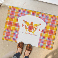 US Virgin Islands Rubber Doormat Eagle Madras Pattern