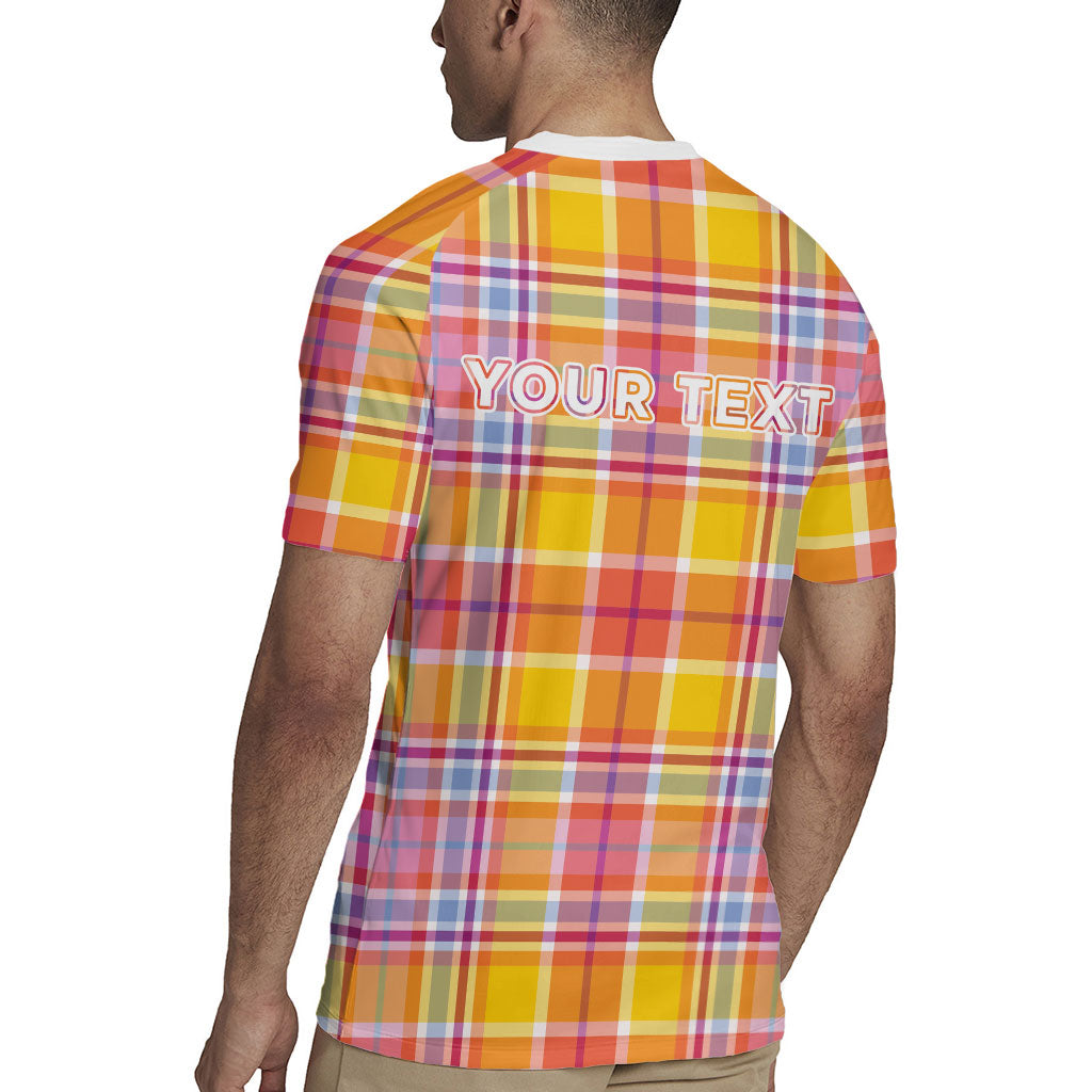 Personalized US Virgin Islands Rugby Jersey Eagle Madras Pattern