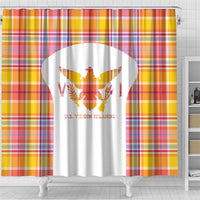 US Virgin Islands Shower Curtain Eagle Madras Pattern