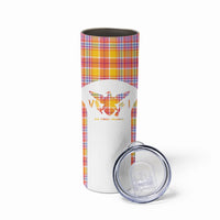 Personalized US Virgin Islands Skinny Tumbler Eagle Madras Pattern