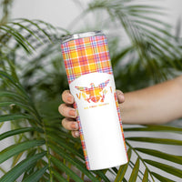 Personalized US Virgin Islands Skinny Tumbler Eagle Madras Pattern