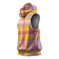 Personalized US Virgin Islands Sleeveless Hoodie Eagle Madras Pattern